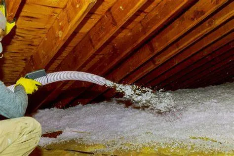 blown-in attic insulation