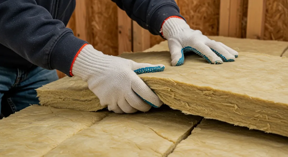 Spray foam insulation installation